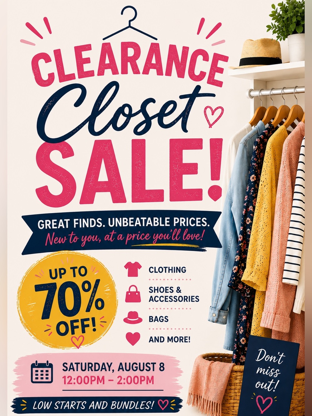 🛍️ Clearance Sale - Sat 08/08 @ Noon 🛍️ - Picture 1 of 2